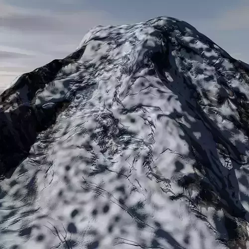 Relief map of Mount Baker Volcano  Washington 3D model