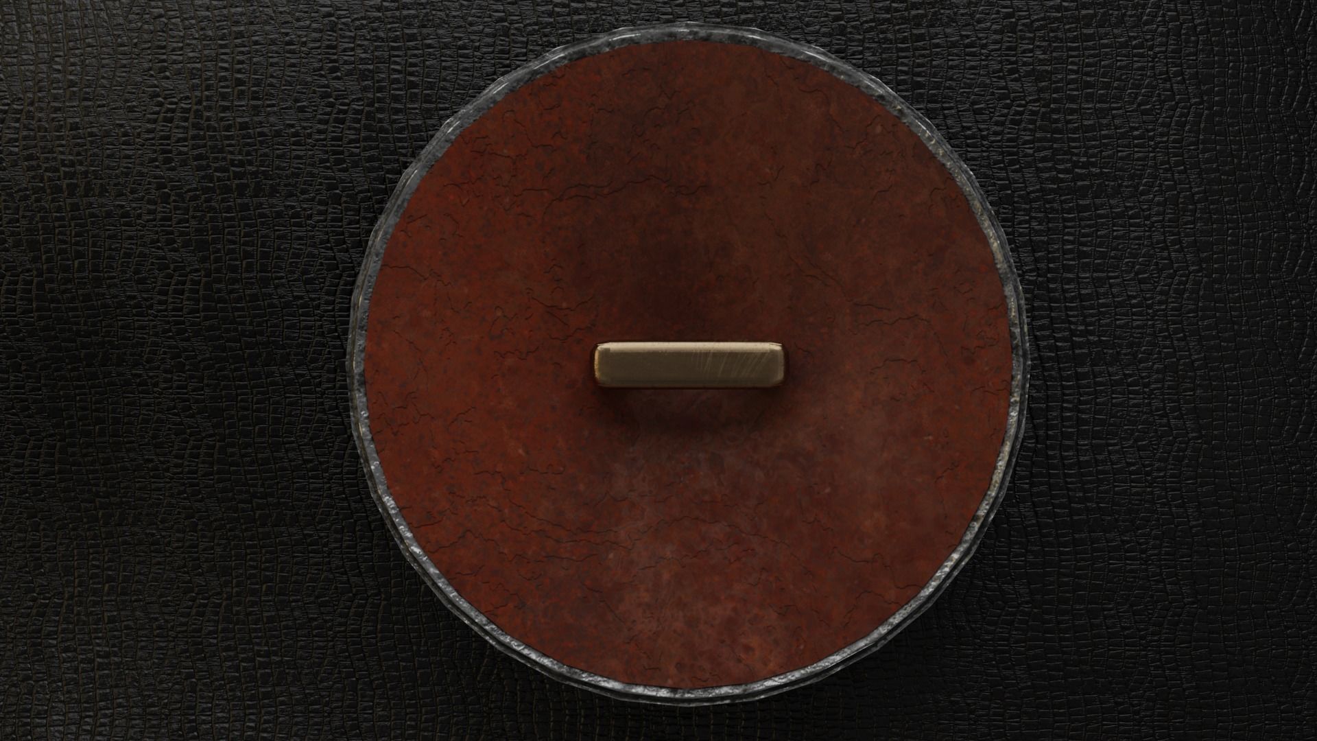 Low poly Arabic shield in 3D model Low-poly 3D model_1