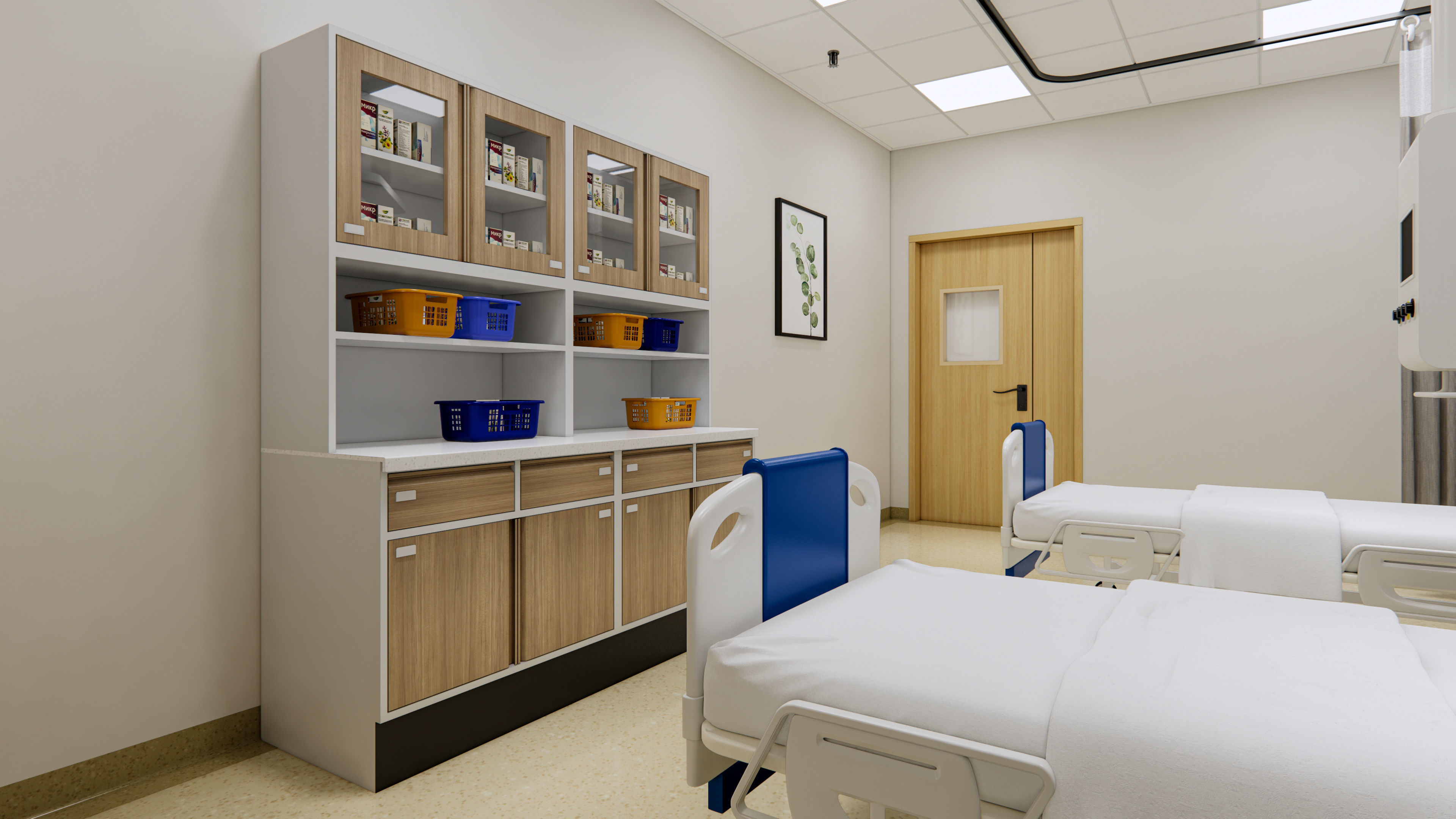 Hospital intensive care unit ward Interior Healthcare 3D model | CGTrader