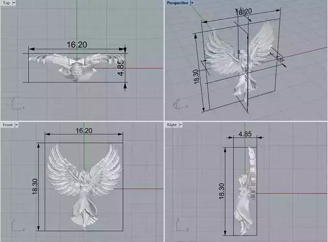 angel with spread krill