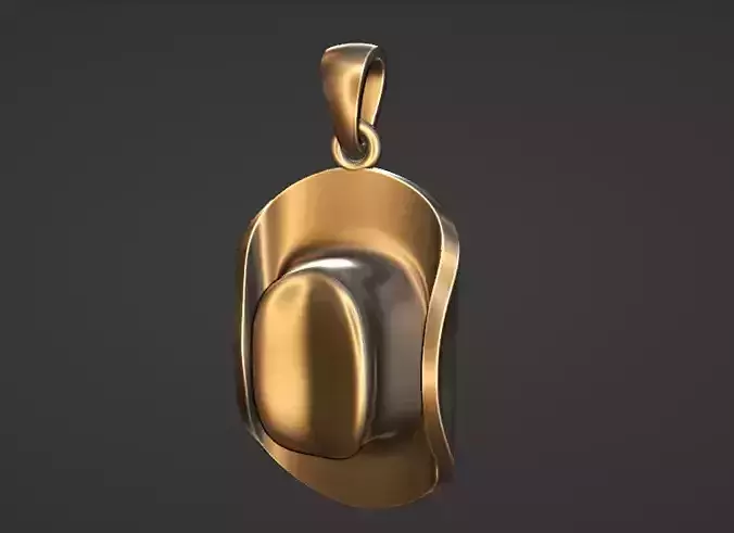 cowboy hat pendant 3D print model