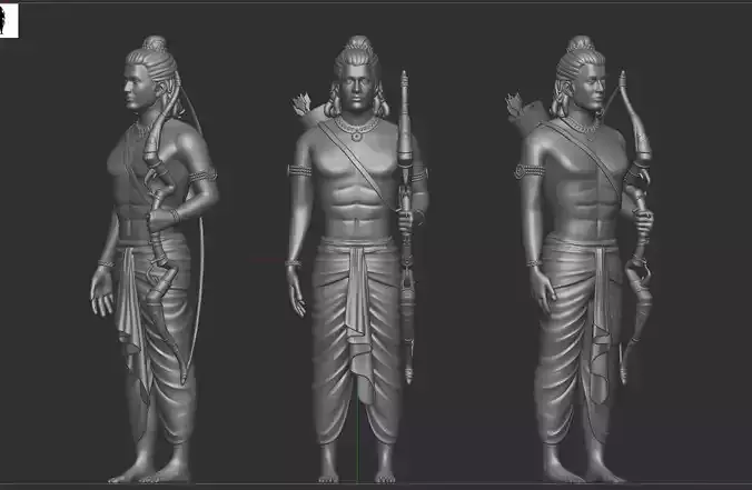 Indian God Ram 3D print model