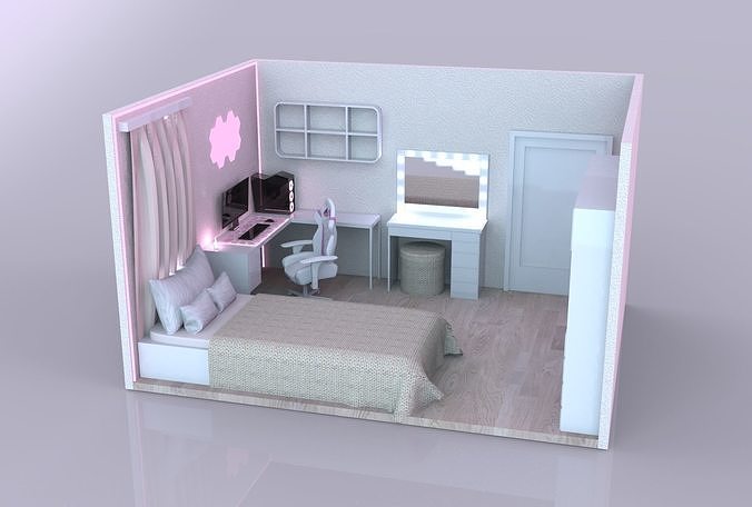 A Girly Bedroom  3D model