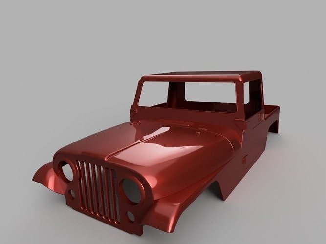Jeep CJ7 124 CRAWLER BODY 137MM WHEELBASE 3D model 3D printable CGTrader