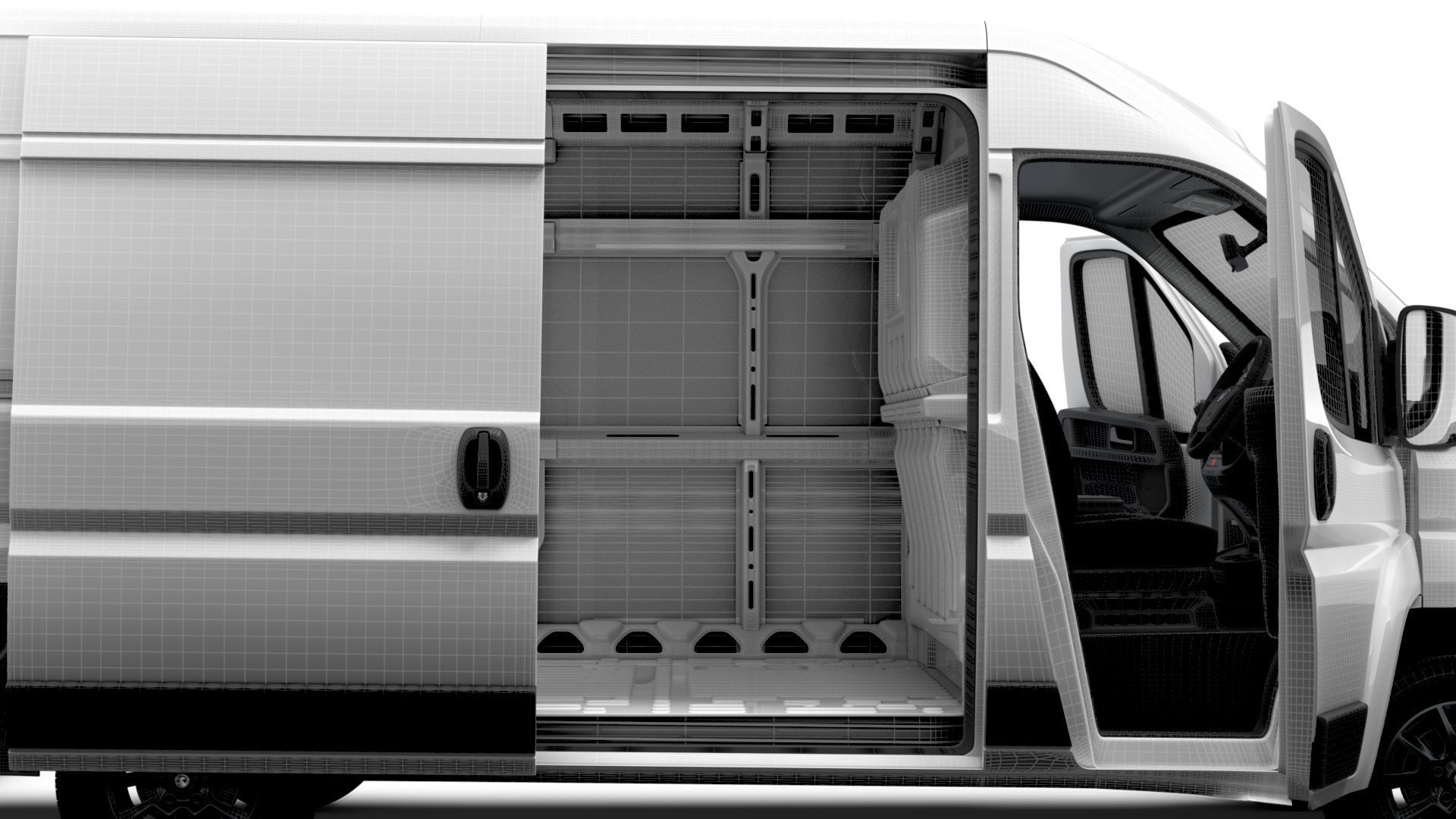 Vauxhall Movano Van L2H2 HQ Interior 2023 3D model_15