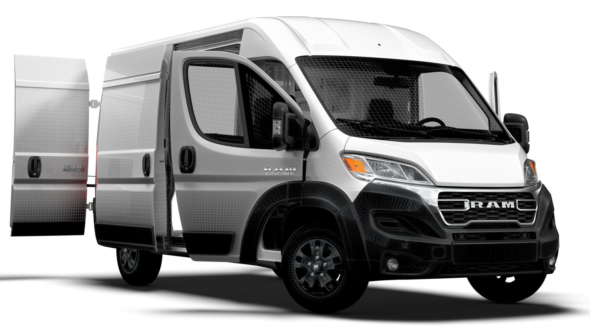 RAM Promaster Van L2H2 HQ Interior 2023 3D model_14