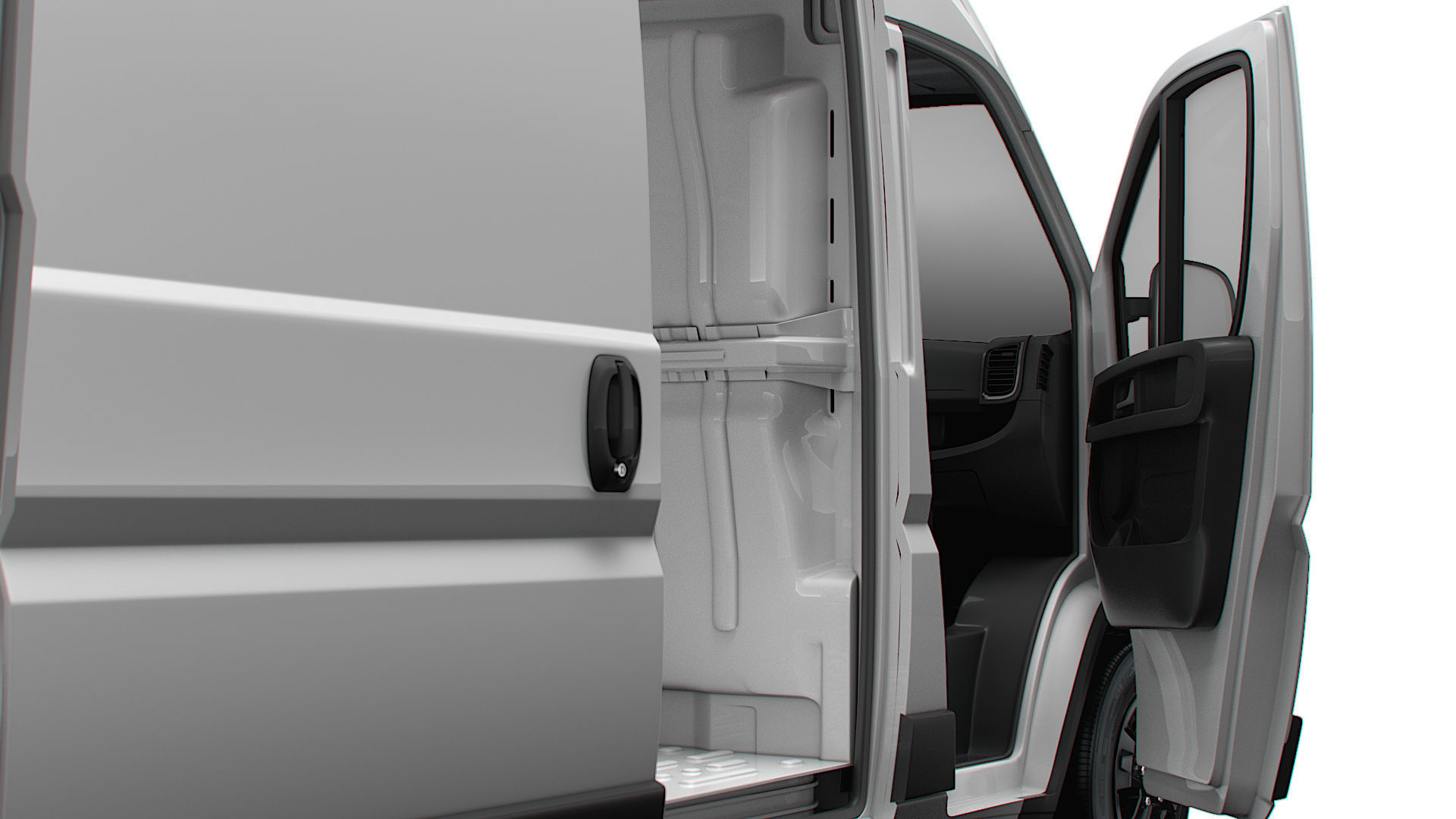 RAM Promaster Van L2H2 HQ Interior 2023 3D model_11