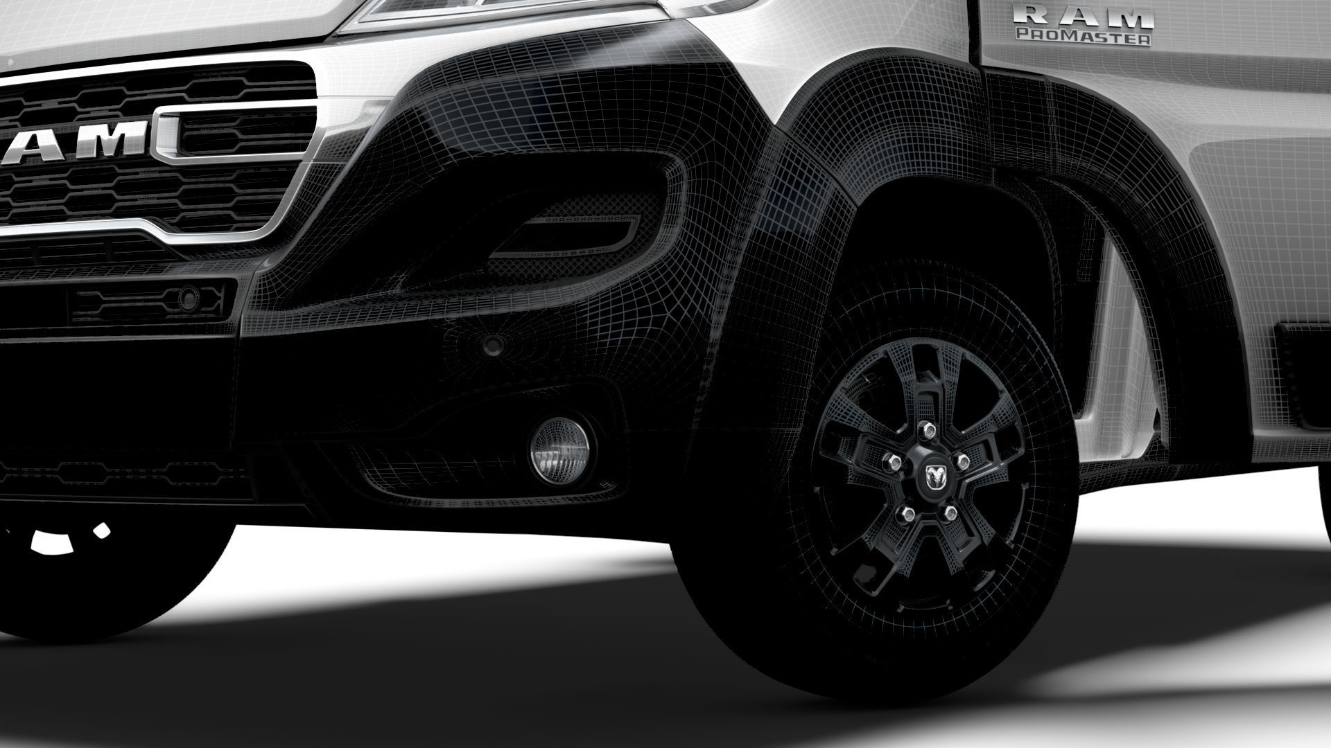 RAM Promaster Van L2H2 HQ Interior 2023 3D model_17