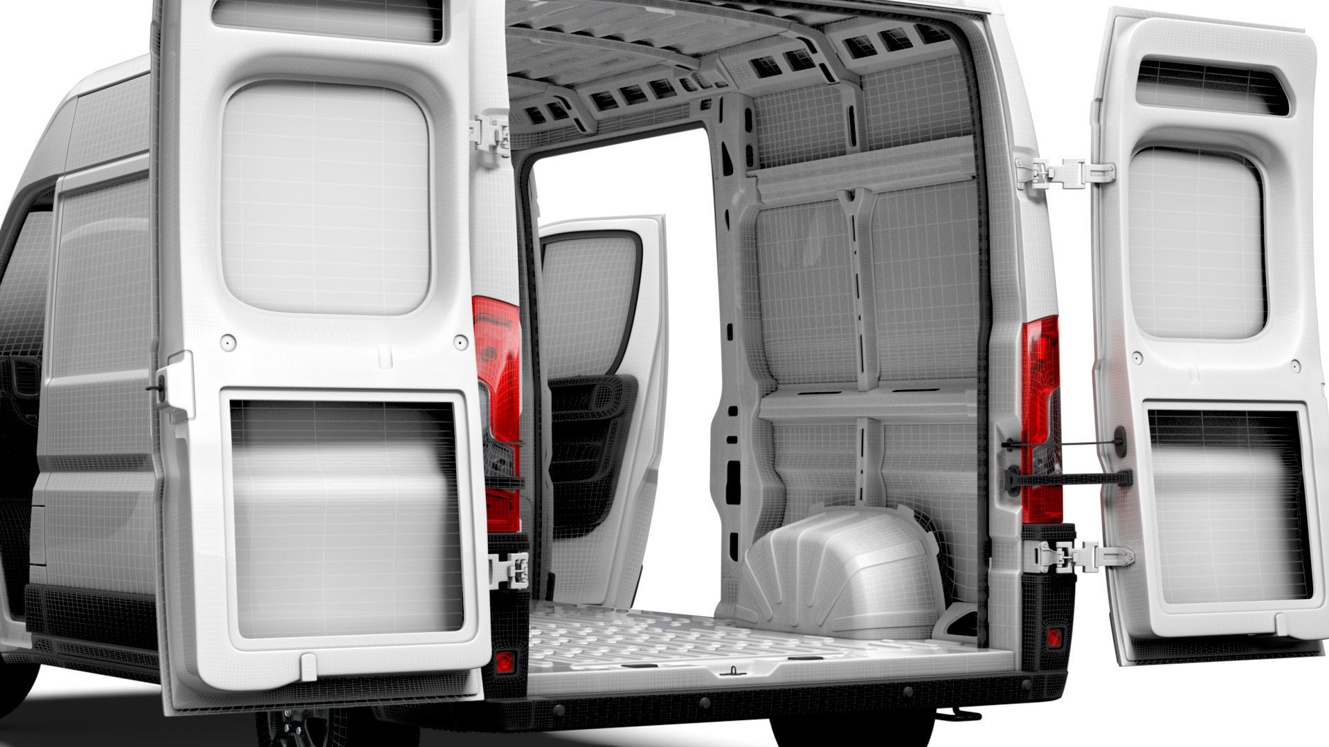 RAM Promaster Van L2H2 HQ Interior 2023 3D model_16