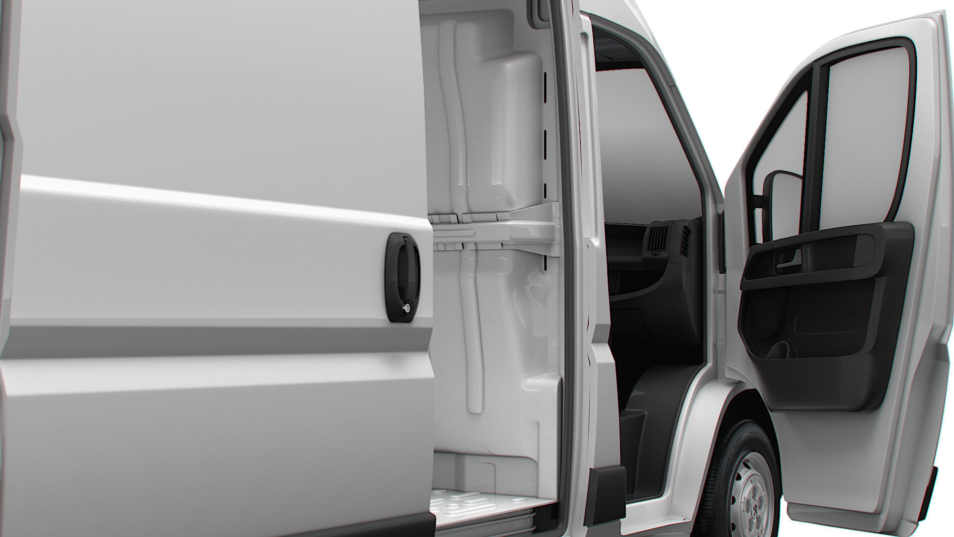 Peugeot Boxer Van L2H2 HQ Interior 2023 3D model_11