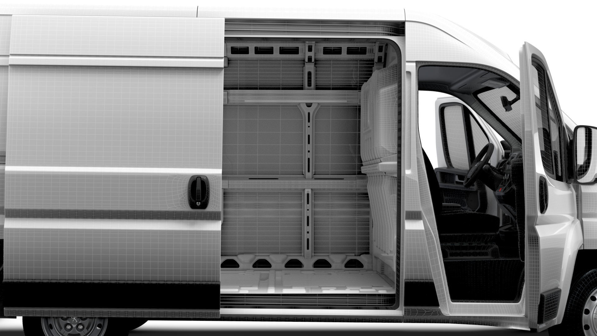 Peugeot Boxer Van L2H2 HQ Interior 2023 3D model_15
