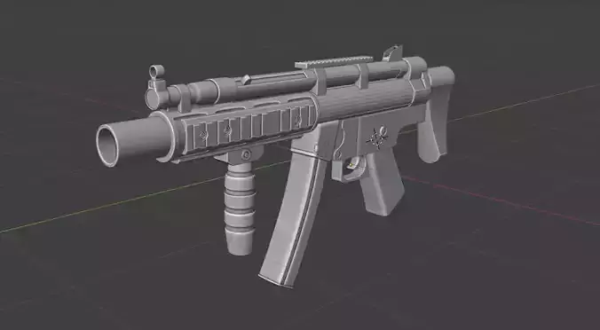 high-poly mp5 guns