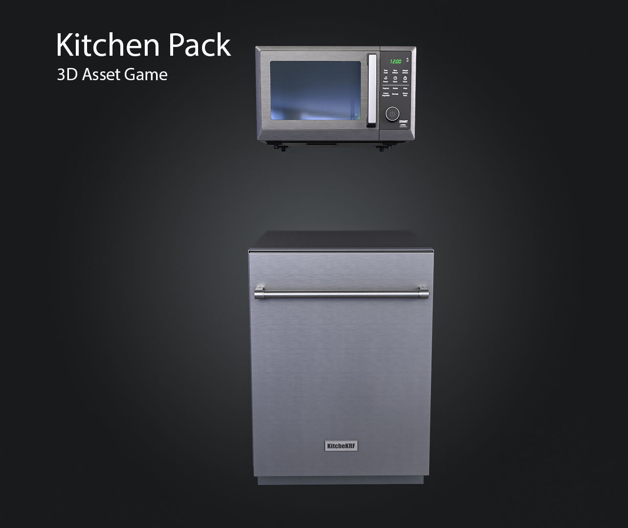 Kitchen Pack Low-poly 3D model_5