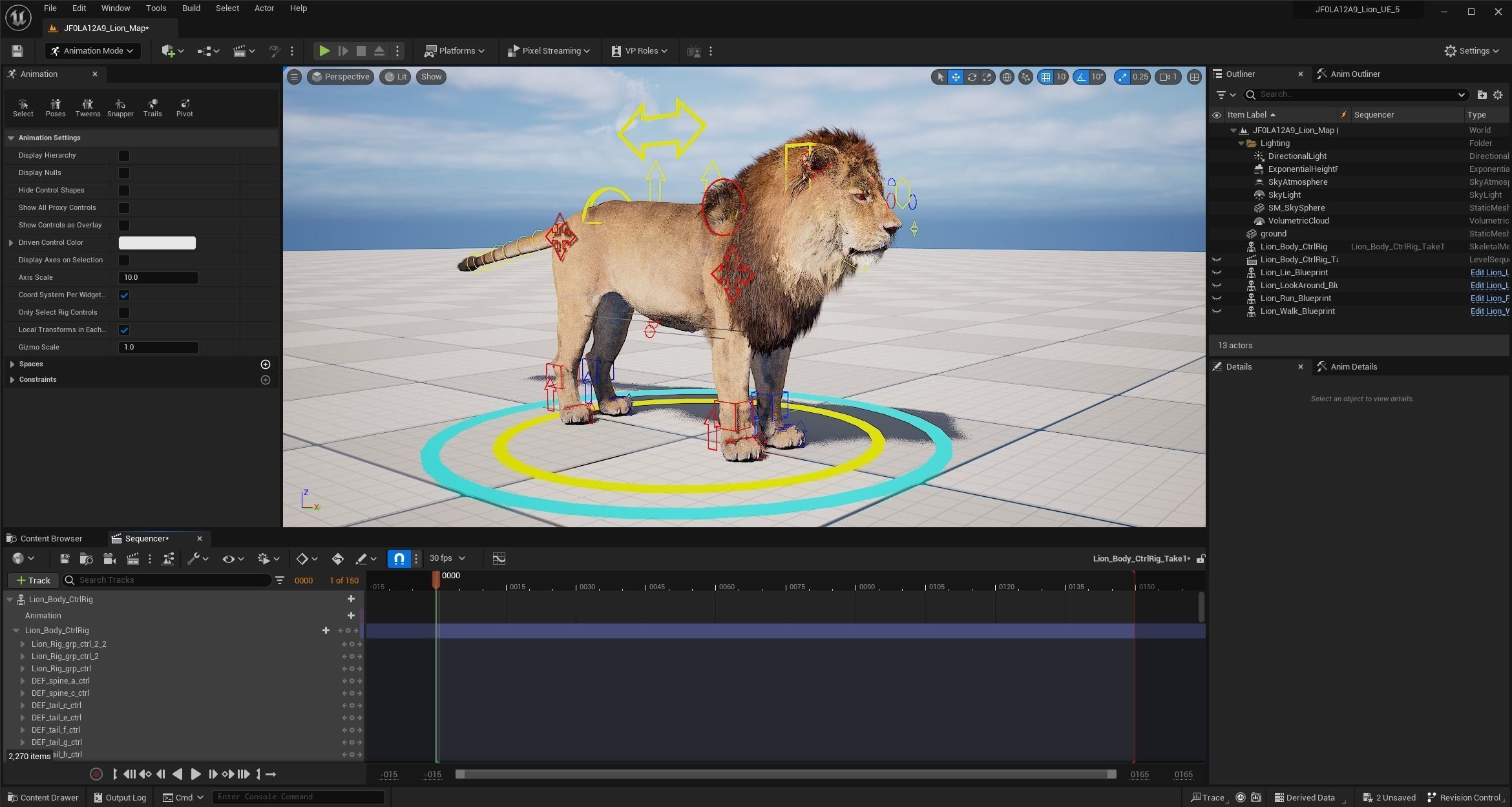 Male Lion  UE Character Asset 3D model_22