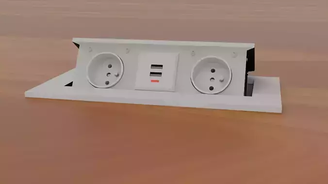 Hidden socket realistic animated model
