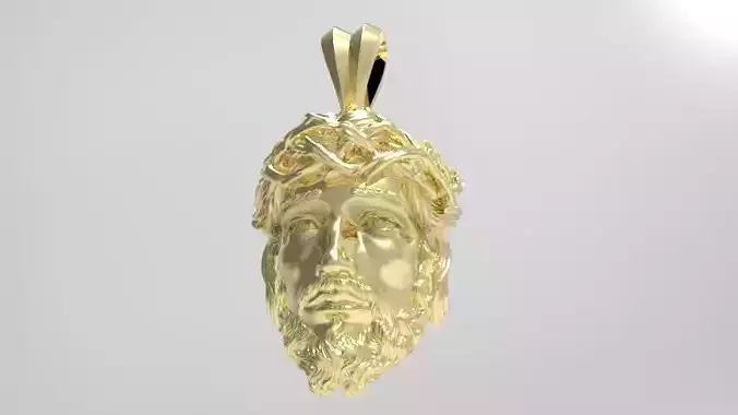 3D Jesus Christ Head Face Pendant Jewelry 3D print model 3D Jesus Christ Head Face Pendant Jewelry 3D print model