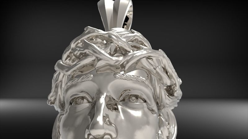 3D Jesus Christ Head Face Pendant Jewelry 3D print model_40