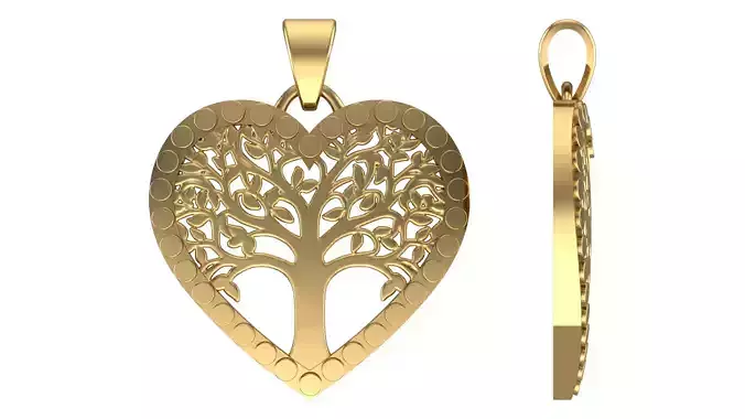 Tree of Life Heart Pendant