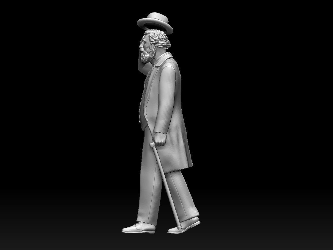 man retro 3D print model_20