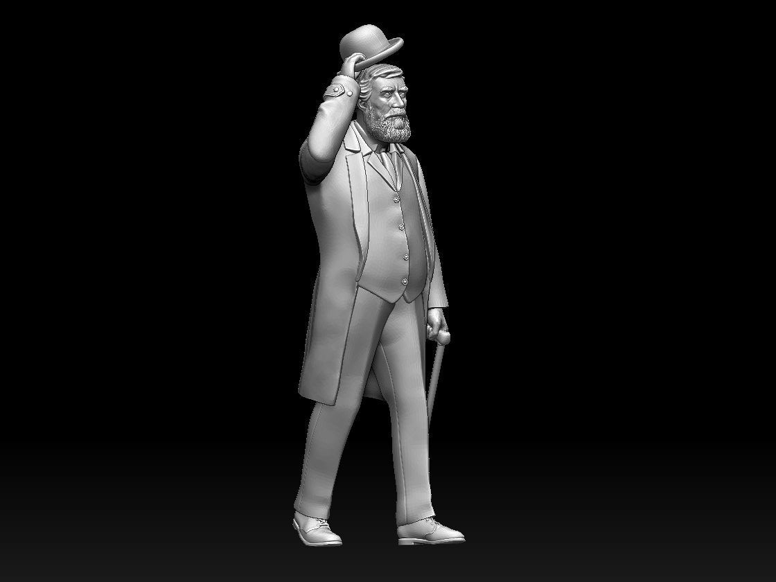 man retro 3D print model_11