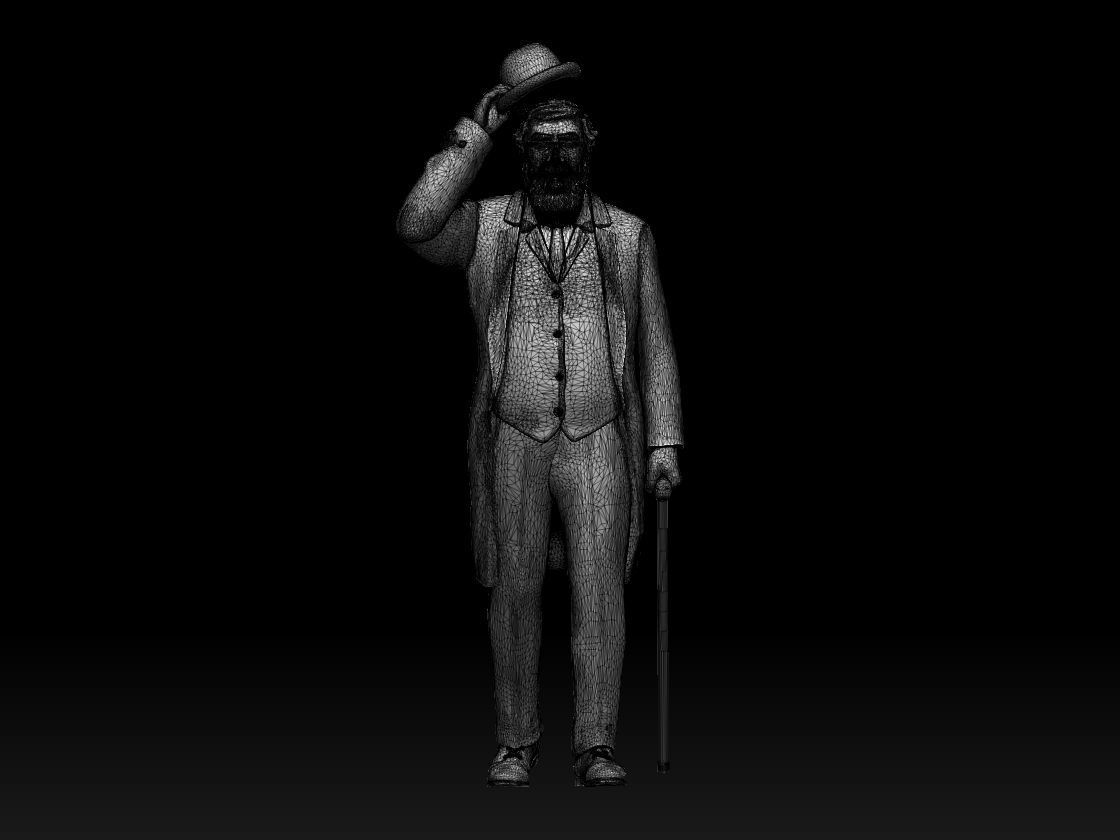 man retro 3D print model_22