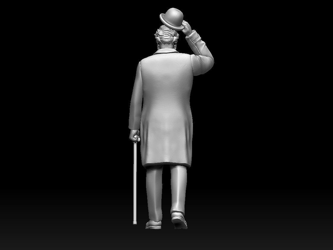 man retro 3D print model_7