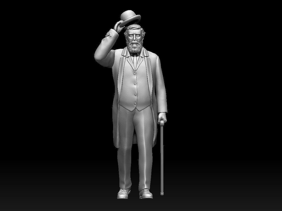 man retro 3D print model_6