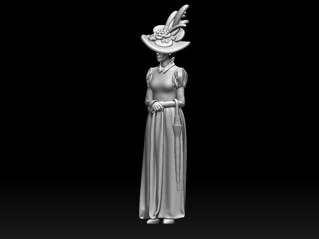 woman 3D print model_8