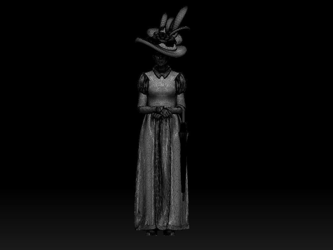 woman 3D print model_13