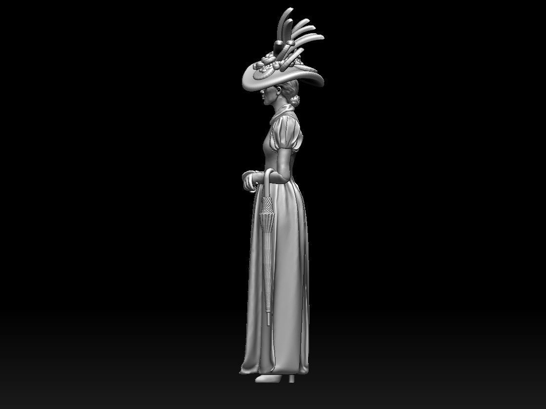 woman 3D print model_12