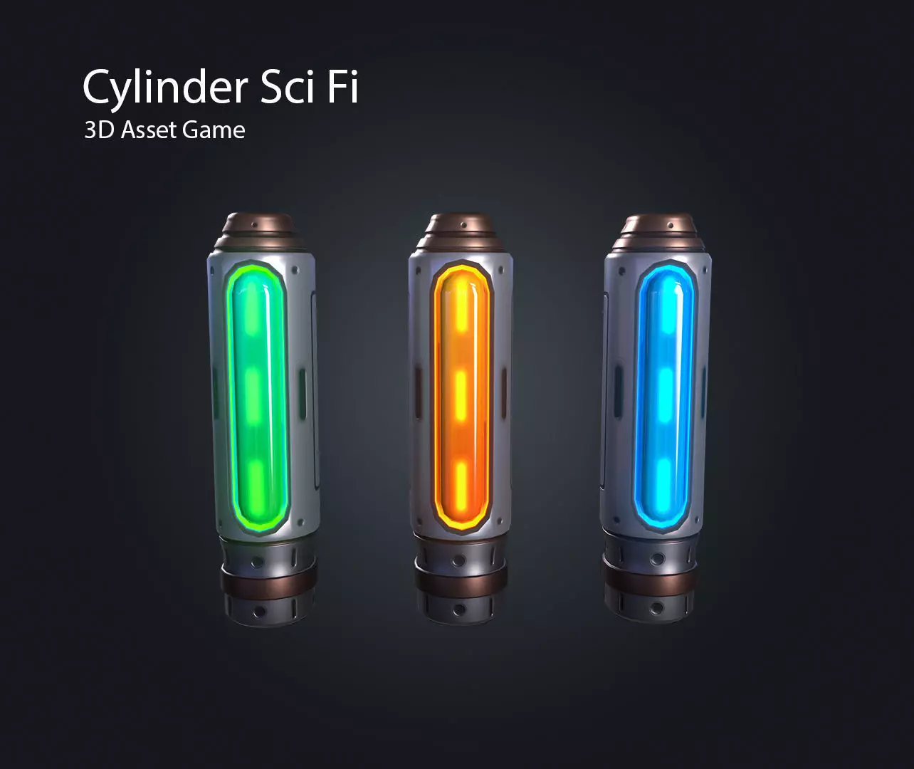Cylinder Sci Fi Free low-poly 3D model