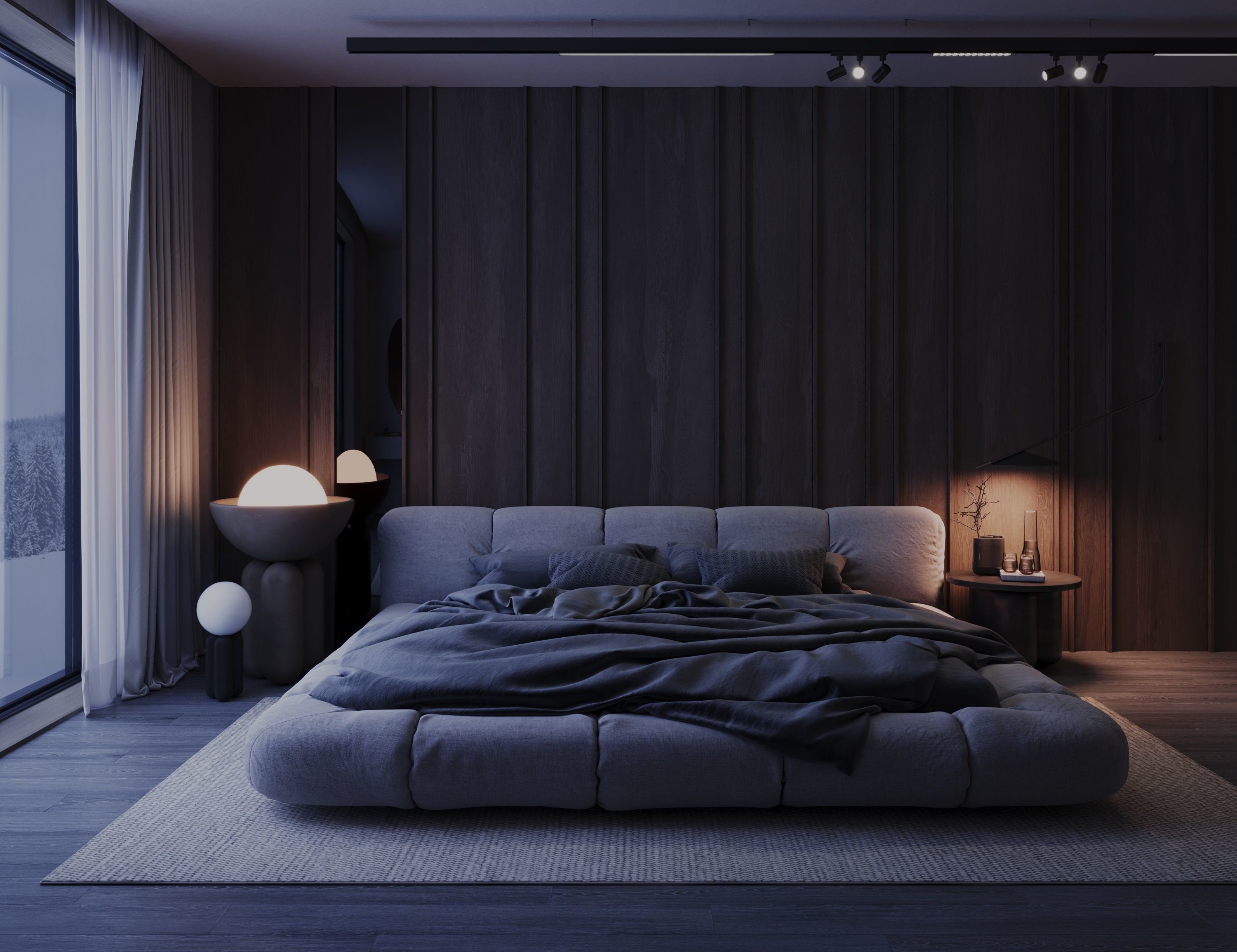 master bedroom interior scene 3D model_4