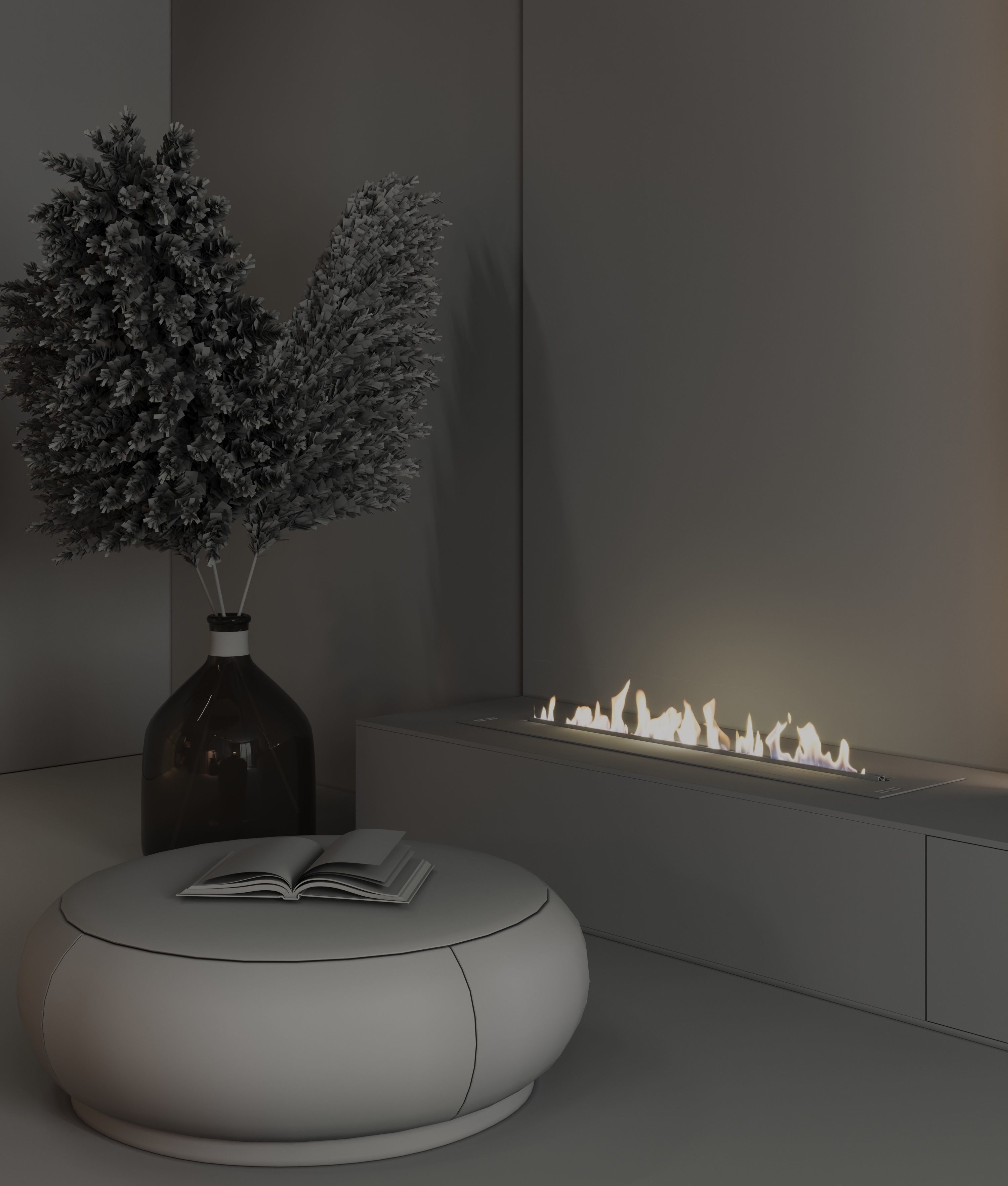 master bedroom interior scene 3D model_19