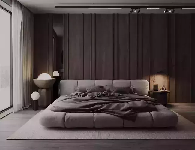 master bedroom interior scene 3D model