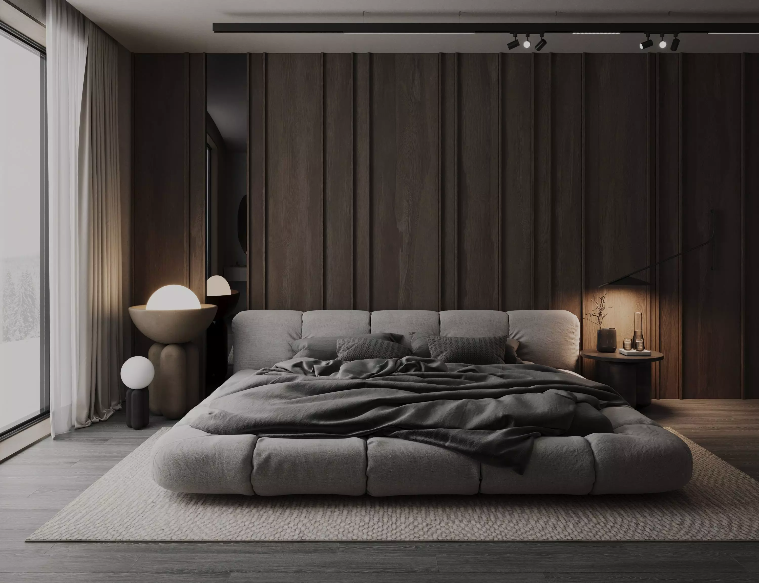master bedroom interior scene 3D model_0