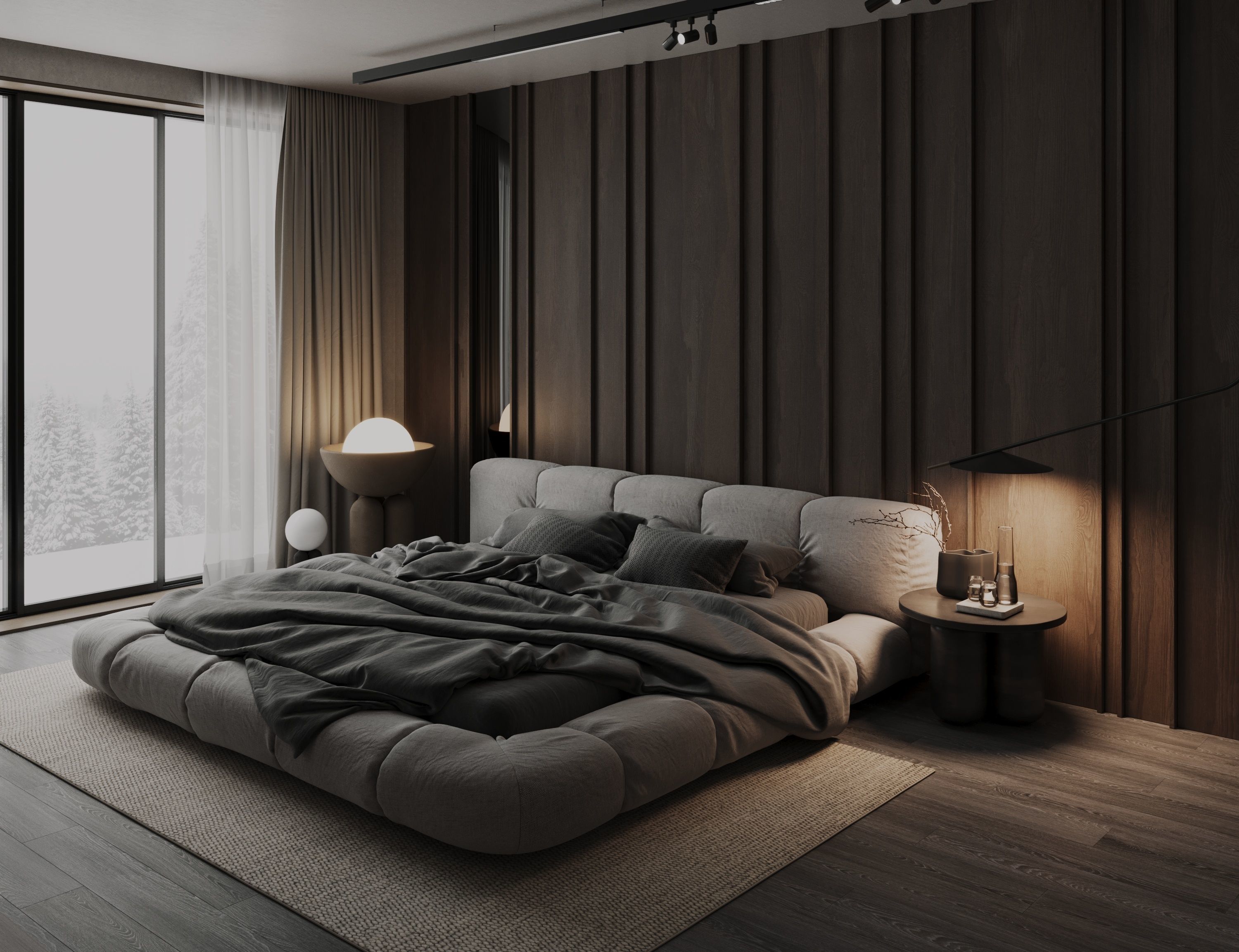 master bedroom interior scene 3D model_5