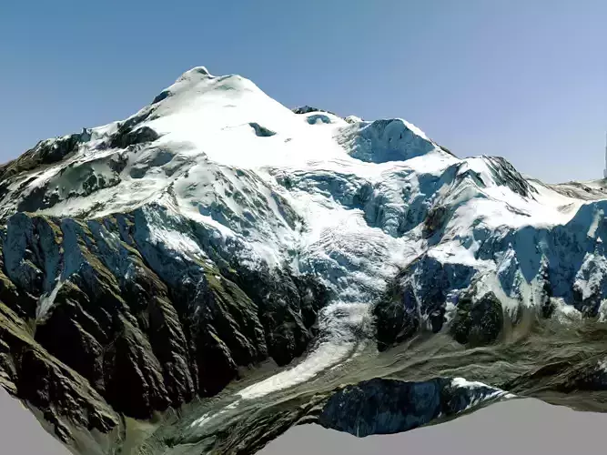 Mountain landscape Mount Kazbek 5037 meters Georgia