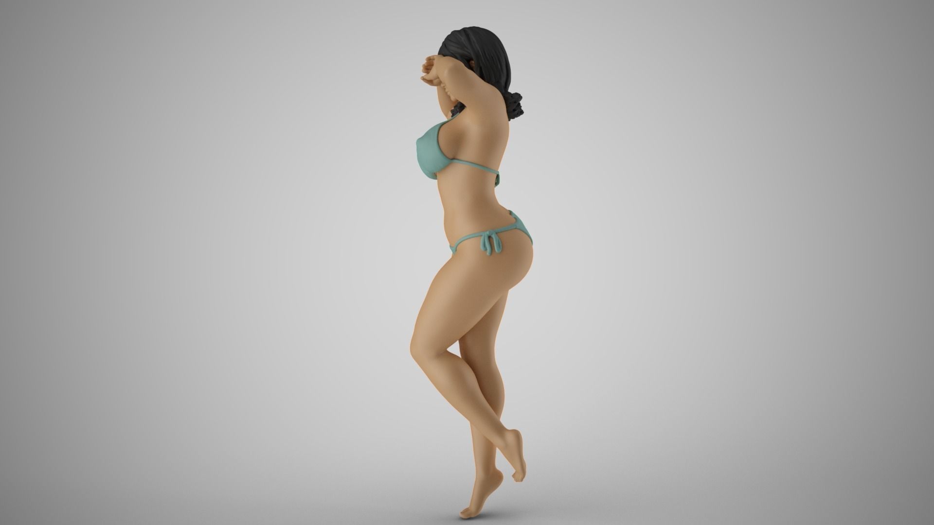 Girl Eyes Get Sunburn 3D print model_9