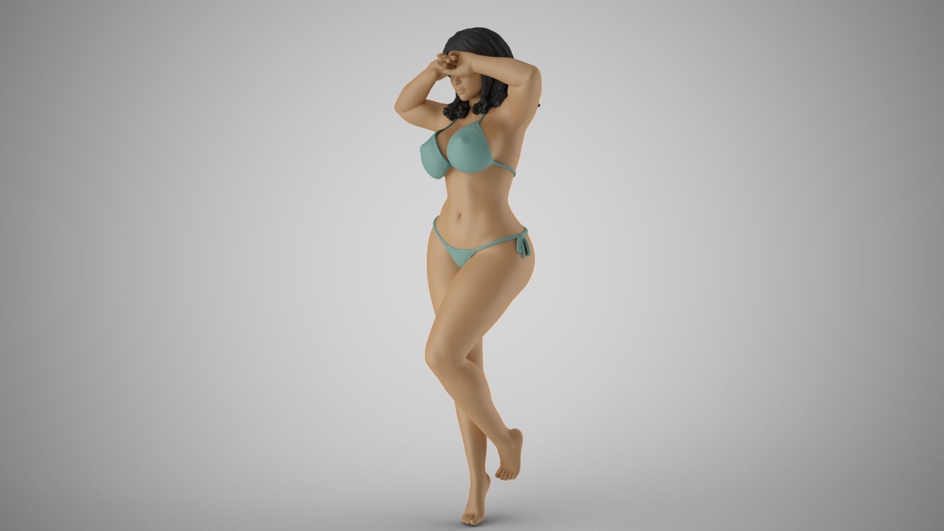Girl Eyes Get Sunburn 3D print model_10