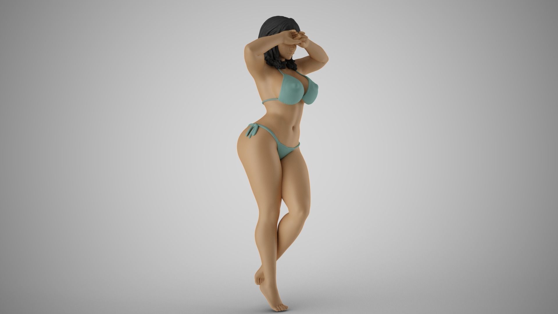 Girl Eyes Get Sunburn 3D print model_20