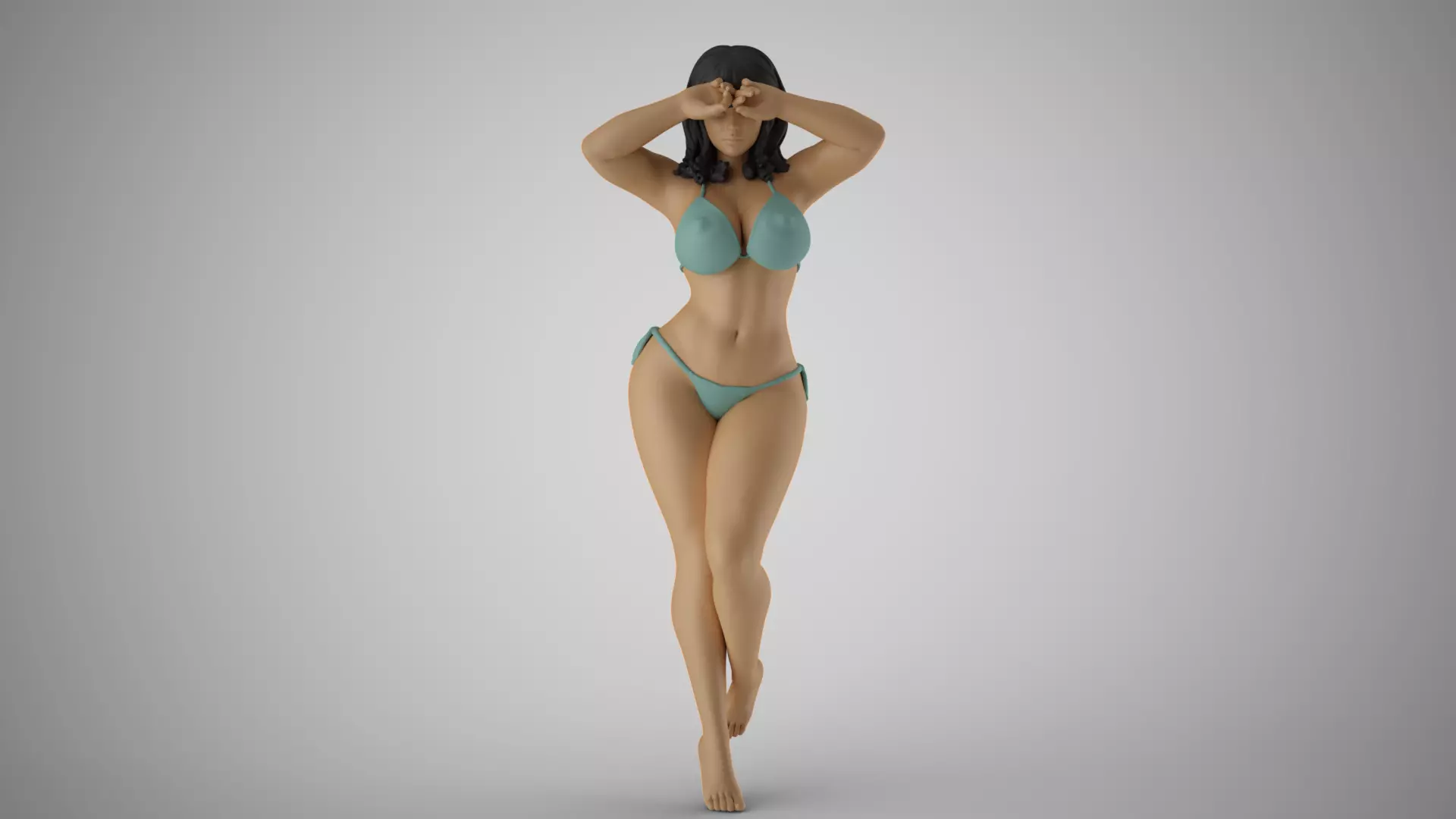 Girl Eyes Get Sunburn 3D print model_0