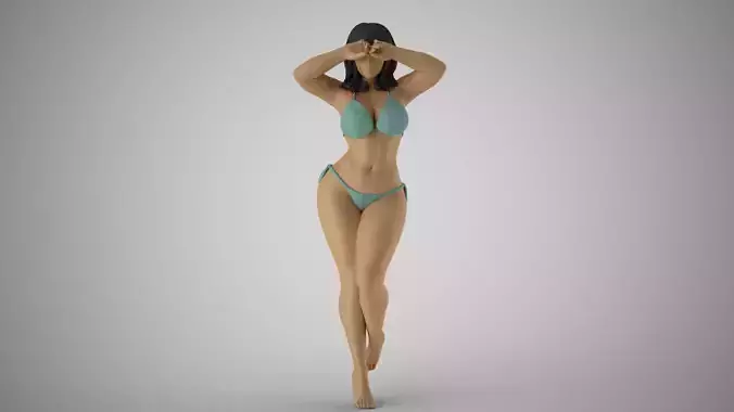Girl Eyes Get Sunburn 3D print model