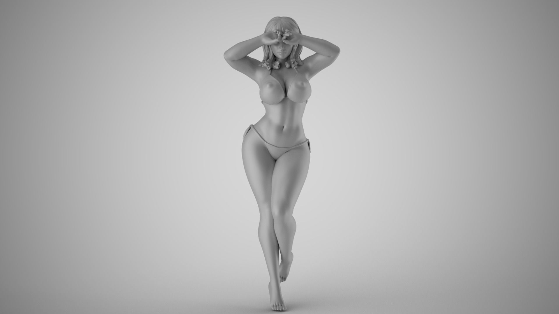 Girl Eyes Get Sunburn 3D print model_15