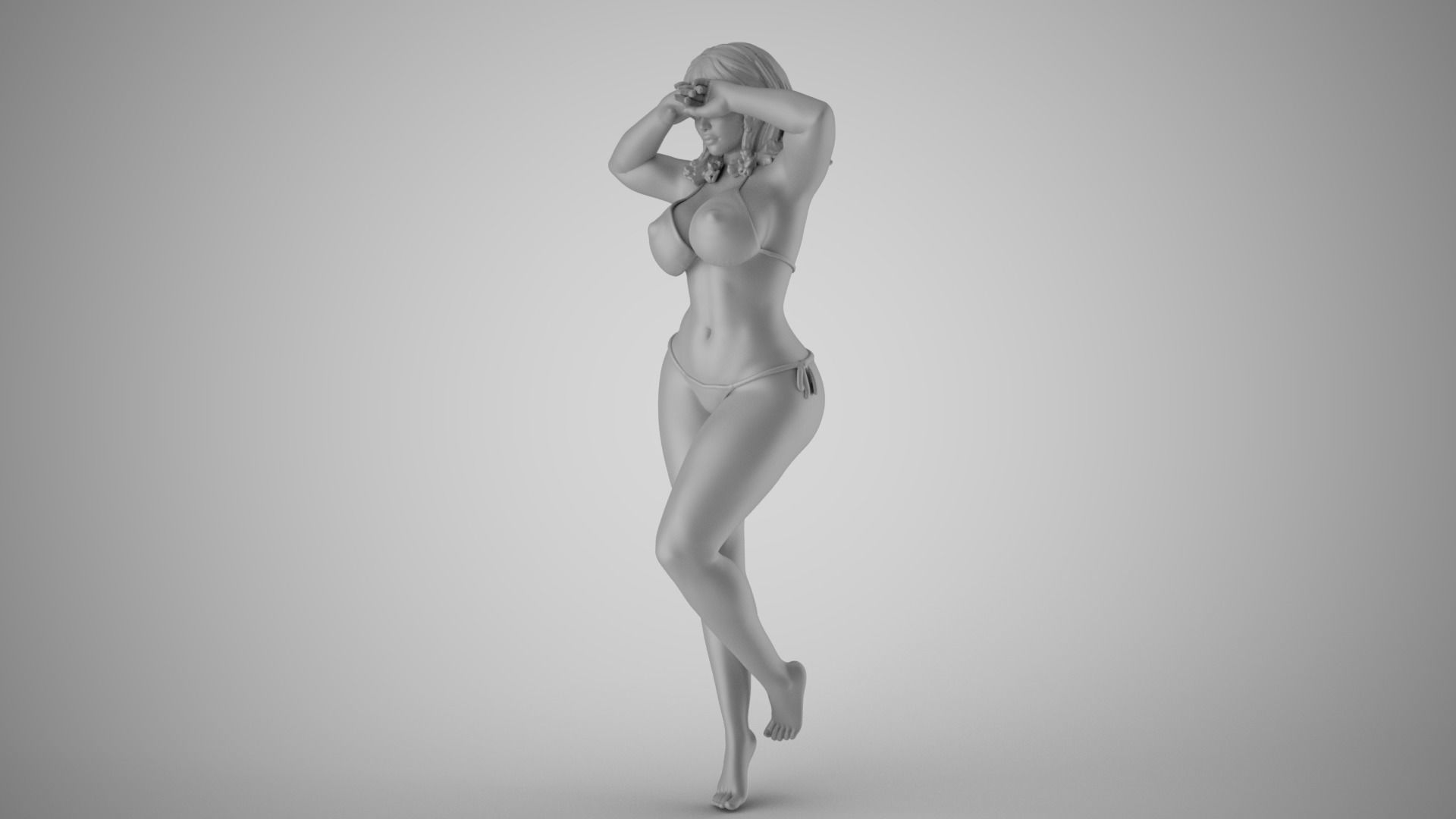 Girl Eyes Get Sunburn 3D print model_1
