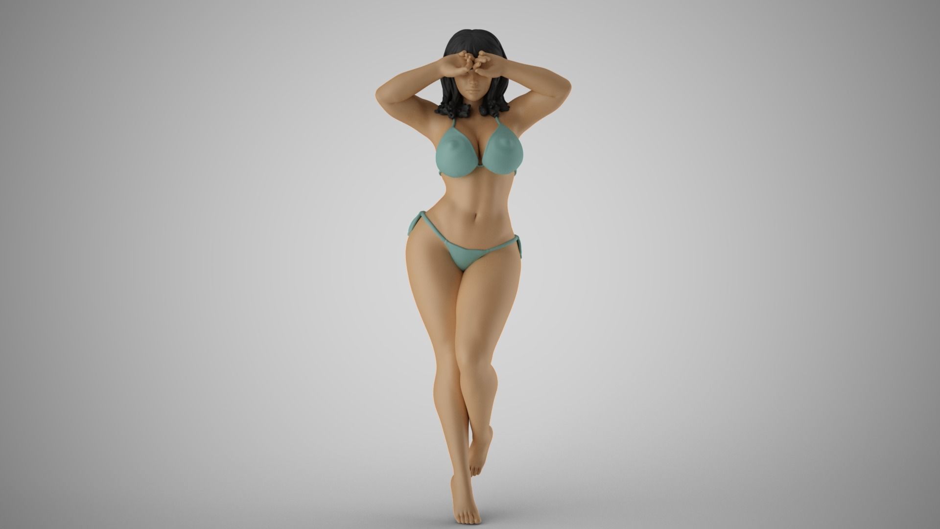 Girl Eyes Get Sunburn 3D print model_19
