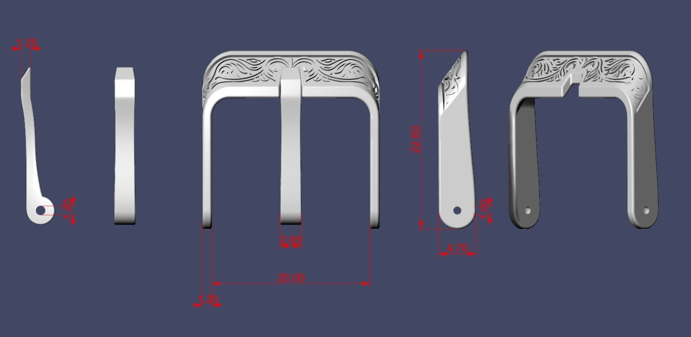 Case for Apple watch 6  40mm 3D print model_6