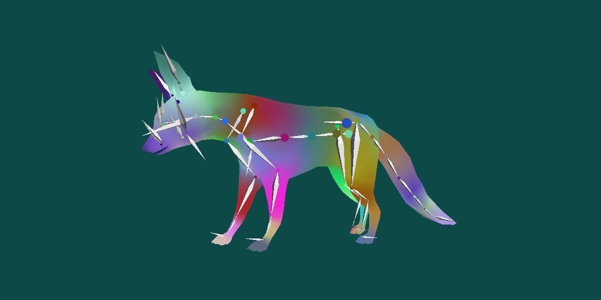 Bat Eared Fox Animal  Low-poly 3D model_13