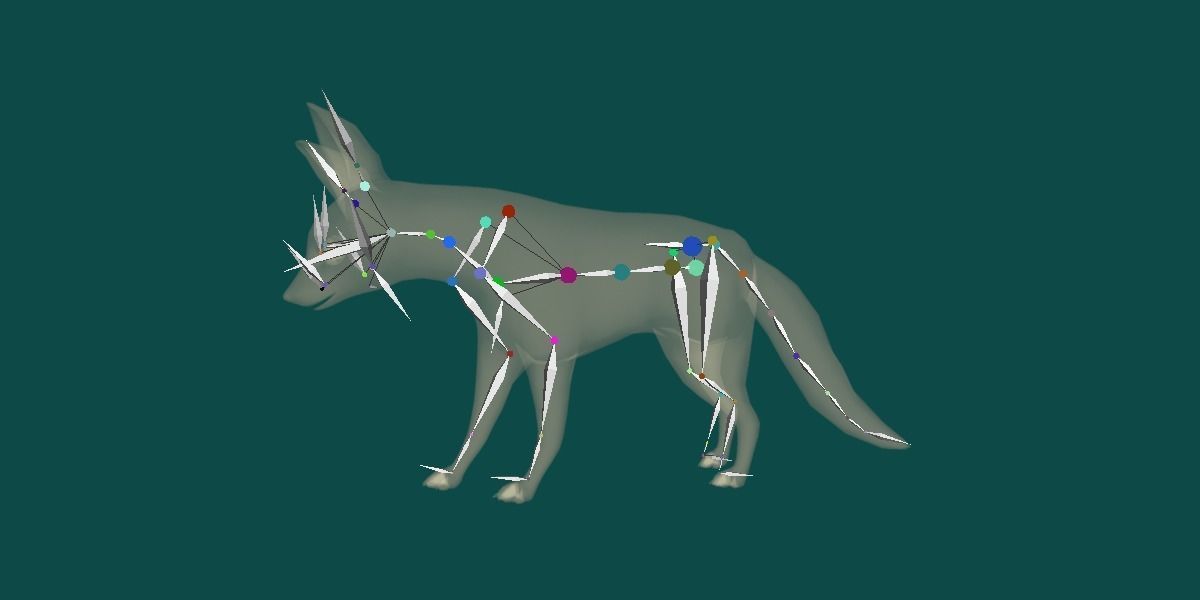 Bat Eared Fox Animal  Low-poly 3D model_8