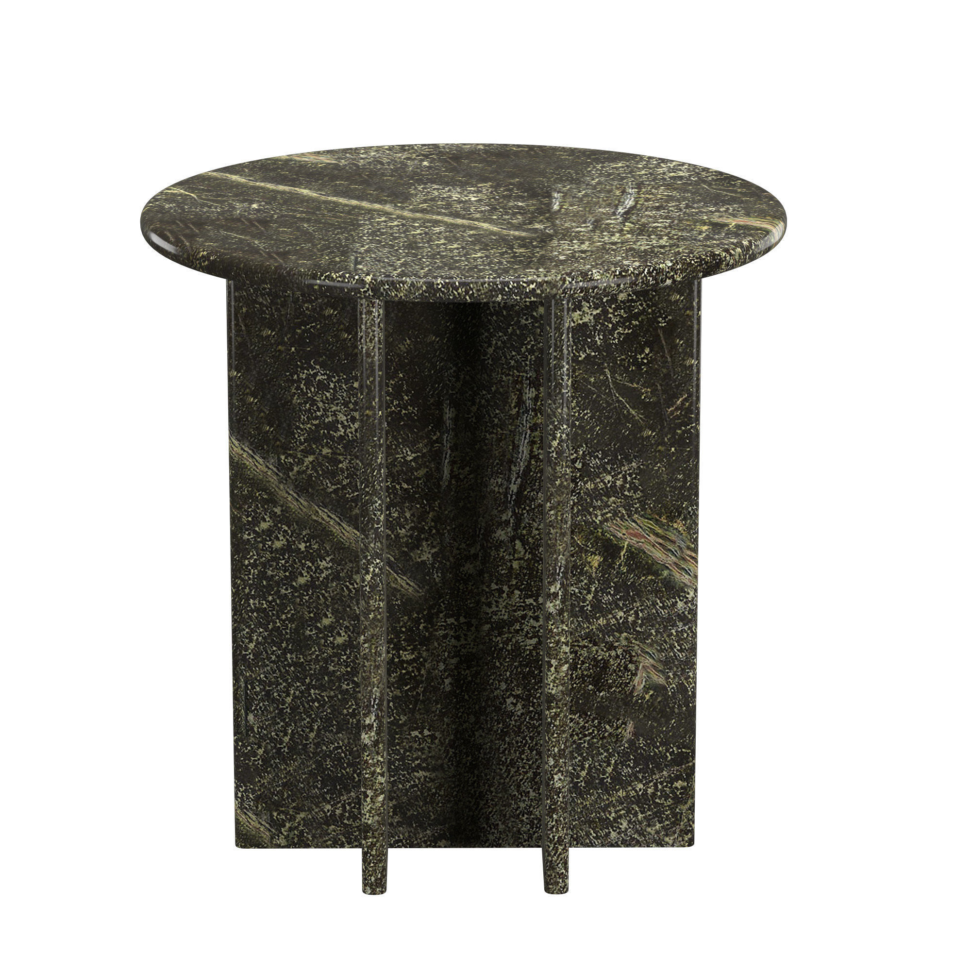 PASAR ROUND GREEN MARBLE SIDE TABLE 3D model_2