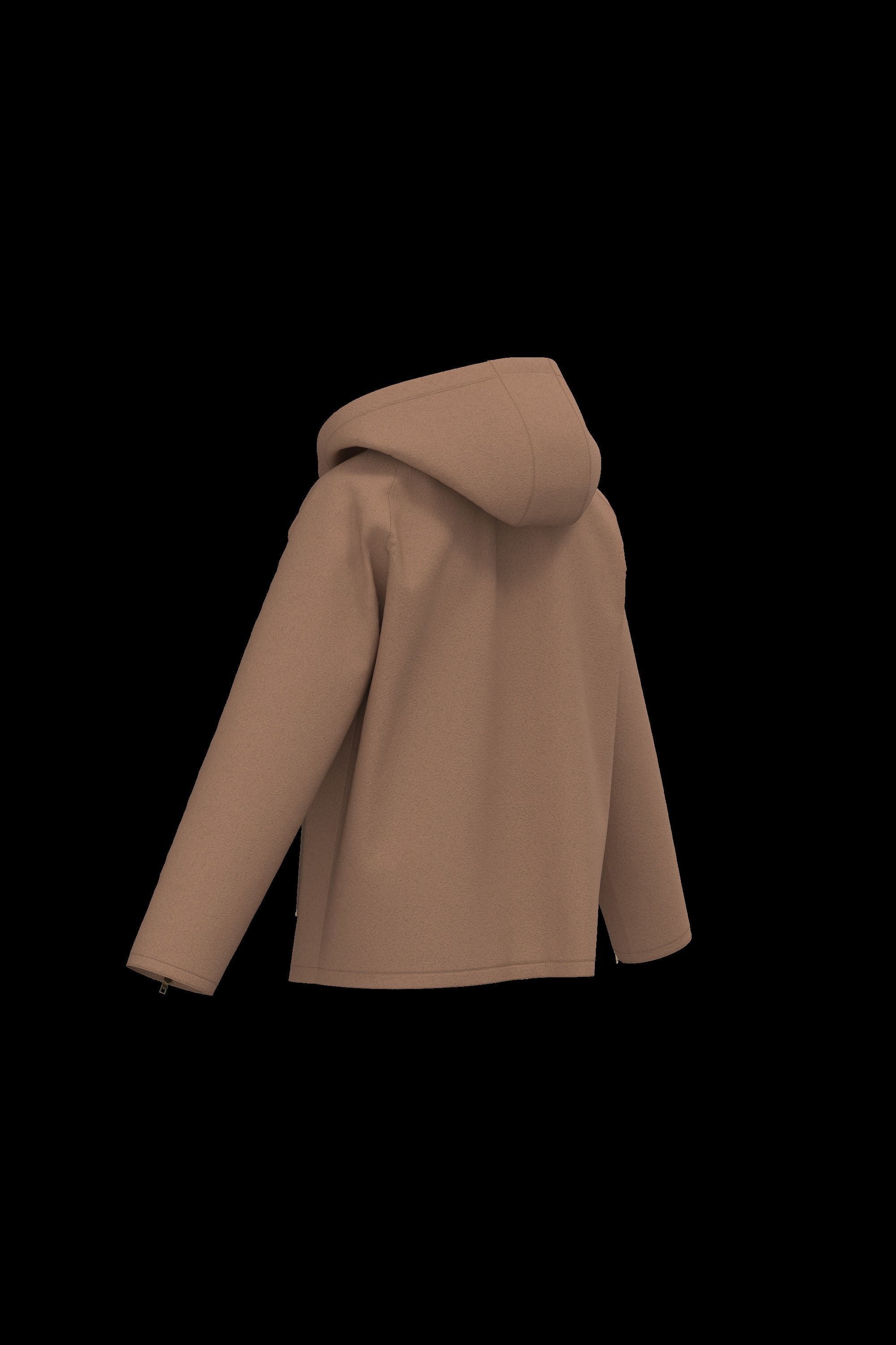 Female raglan coat 3D model_2